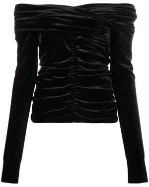 Philosophy Di Lorenzo Serafini Cross-Over V-Neck Top - Black