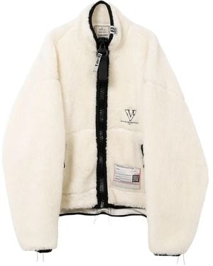 Maison Mihara Yasuhiro Fleece Zip-Up Jacket - Natural