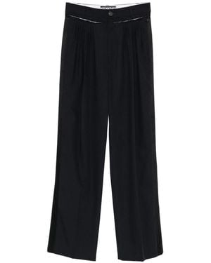 frenken Jump Pinstripe Pleat Hose - Schwarz
