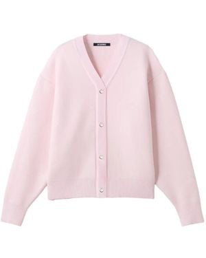 Jacquemus The Dopio Cardigan Mit V-Ausschnitt - Pink
