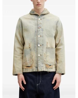 KENZO Shawl Chore Denim Jacket - Natural