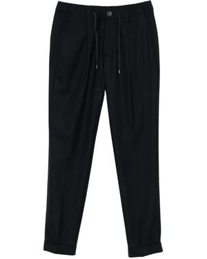 Herno Pantalon Plissé À Lien De Resserrage - Bleu