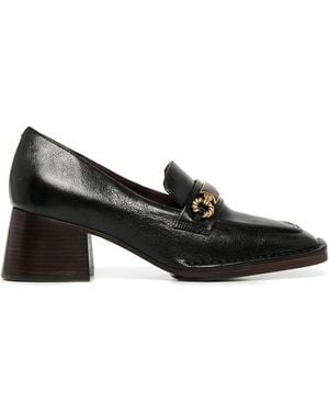 Tory Burch Mocassini Perrine Con Tacco - Nero