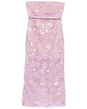 retroféte Rowena Lace Midi Dress - Pink