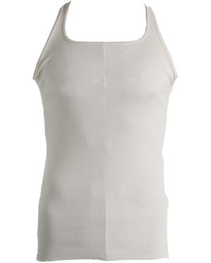 MATIERES FECALES Ribbed Top - Grey