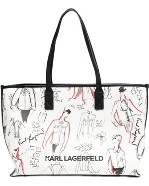 Karl Lagerfeld Kkarl Tote Bag - White