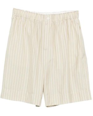 Carven Striped-Pattern Shorts - Natural