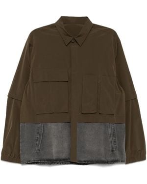 CROQUIS Paneled Long-Sleeves Jacket - Green
