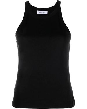 Rodebjer Lyocell-Cotton Racerback Tank Top - Black