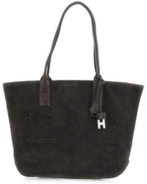 Hogan Shopper Mit Logo-Prägung - Schwarz