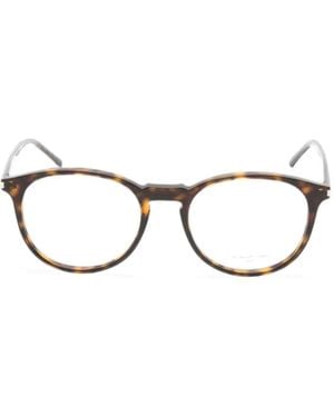 Saint Laurent Round-Frame Glasses - Brown