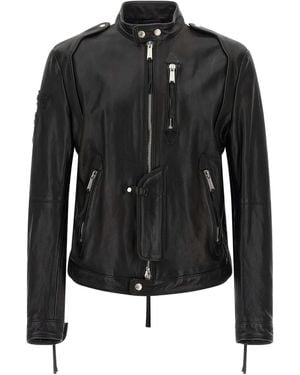 DSquared² X Ducati Leather Jacket - ブラック