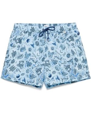 Paul Smith Swim Short City Ditsy - Blue