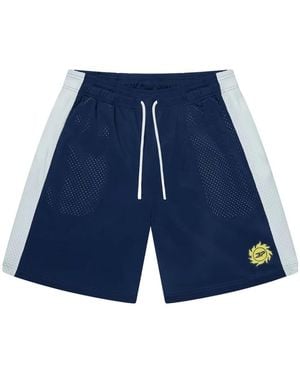 BROKEN PLANET Mesh Track Shorts - Blue