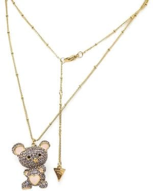 Guess Collier À Ornements En Cristal - Blanc