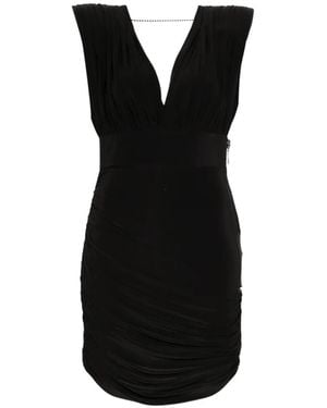 MITILIANE COUTURE Draped Mini Dress - Black