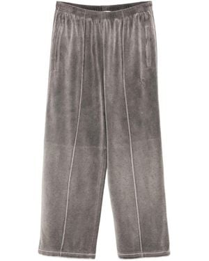 Alexander Wang Crystal-Embellished Track Trousers - Grey