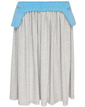 Ashley Williams Pillbox Faltenrock - Blau