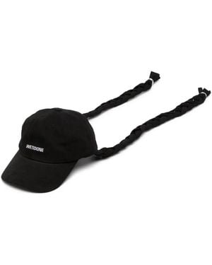 we11done Gorra con logo bordado - Negro