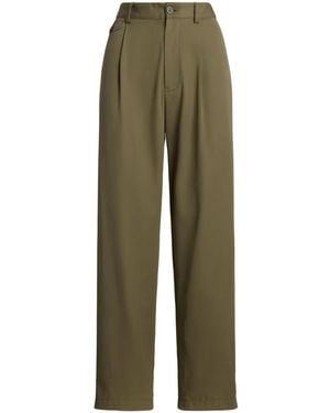 Ralph Lauren Pleated Wide-Leg Trousers - Green