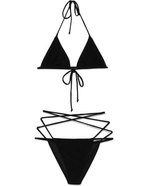 Norma Kamali Bikini Con Spalline Incrociate - Bianco