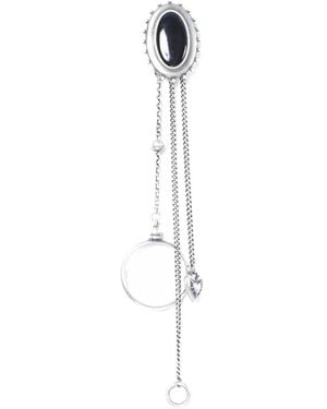 Ann Demeulemeester Chain-Link Heart-Motif Brooch - White