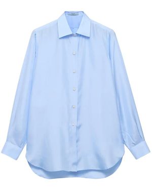 Prada Silk Poplin Shirt - Blue