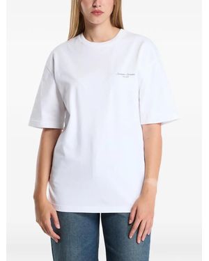 Samsøe & Samsøe Sauni Logo-Print Cotton T-Shirt - White