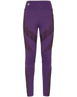 Philipp Plein Leggings Con Strass - Viola