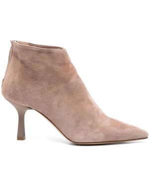 GISÉL MOIRÉ Elise Ankle Boots - Brown