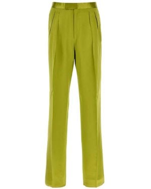 Tom Ford Satin Trousers - Green