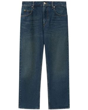 Isabel Marant Dromie Faded-Effect Straight-Leg Jeans - Blue