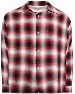 SAINT Mxxxxxx Check-Print Shirt - Red
