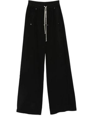 Rick Owens Geth Belas Drawstring Wide-Leg Track Trousers - Black