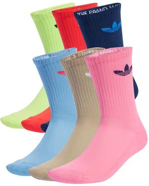 adidas トレフォイル ロゴ靴下 6足組 - ピンク