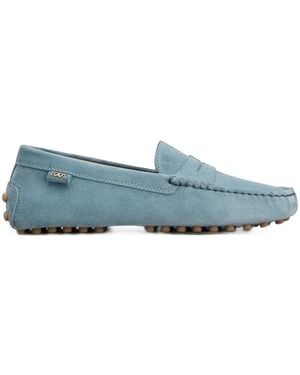 Tod's Gommino Suede Ballet Flats - Blu