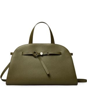 Tory Burch Pebbled-Leather Tote Bag - Green