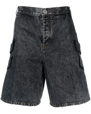 Balmain Jeans-Shorts Mit Acid-Wash-Effekt - Grau