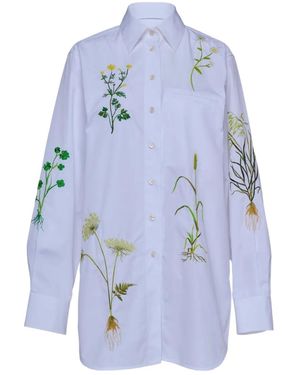 Stella McCartney Chemise À Fleurs - Bleu