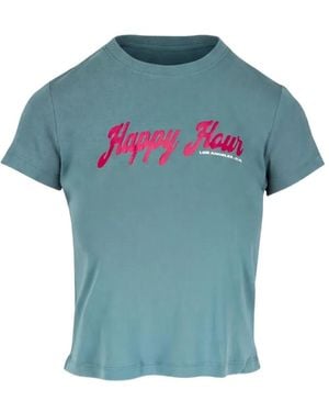 AG Jeans Sadie Slogan-Print T-Shirt - Blue