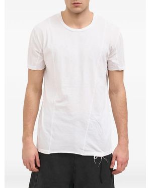 MD75 Exposed-Seam Raw-Cut Cotton T-Shirt - White