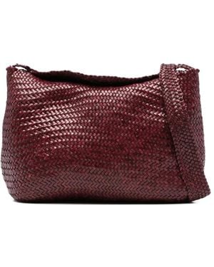 Dragon Diffusion Woven Leather Shoulder Bag - Purple