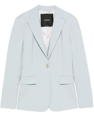 Pinko Fitted Jacket With-Coloured Buttons - Blue