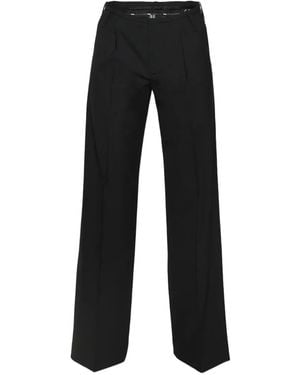 032c Straight Leg Suit Trousers - Black