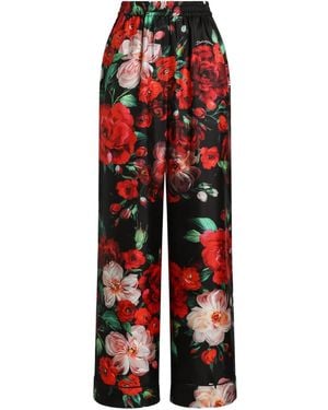 Dolce & Gabbana シルク パンツ - レッド