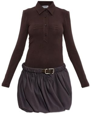 The Attico Dark Mini Dress - Purple