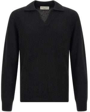 LARMERI STUDIO Poloshirt Aus Kaschmir - Schwarz