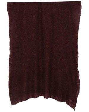 Faliero Sarti Edel Raw-Edge Knitted Scarf - Purple