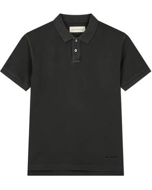MAN ON THE BOON. Cotton polo shirt - Negro