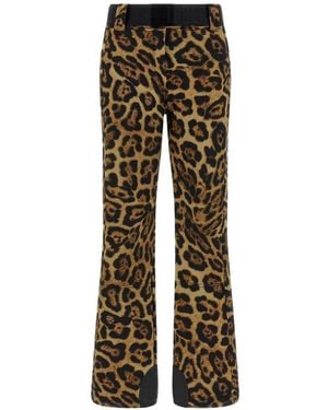 Goldbergh Minou Leopard-Print Ski Pants - Natural